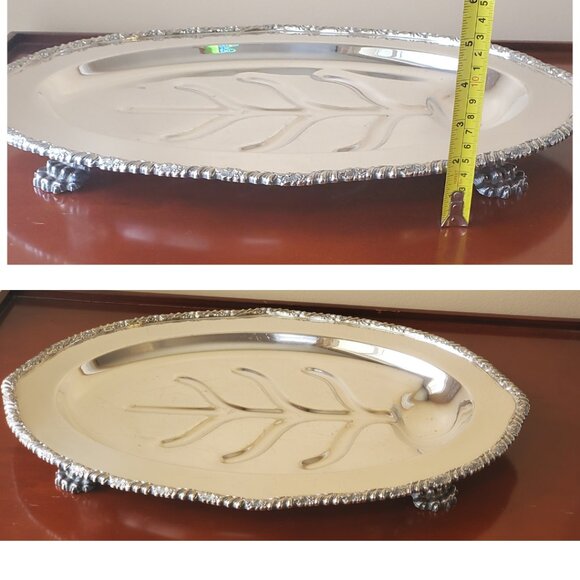 Canadian made Silver-Plated Turkey Carving Tray - Picture 6 of 11